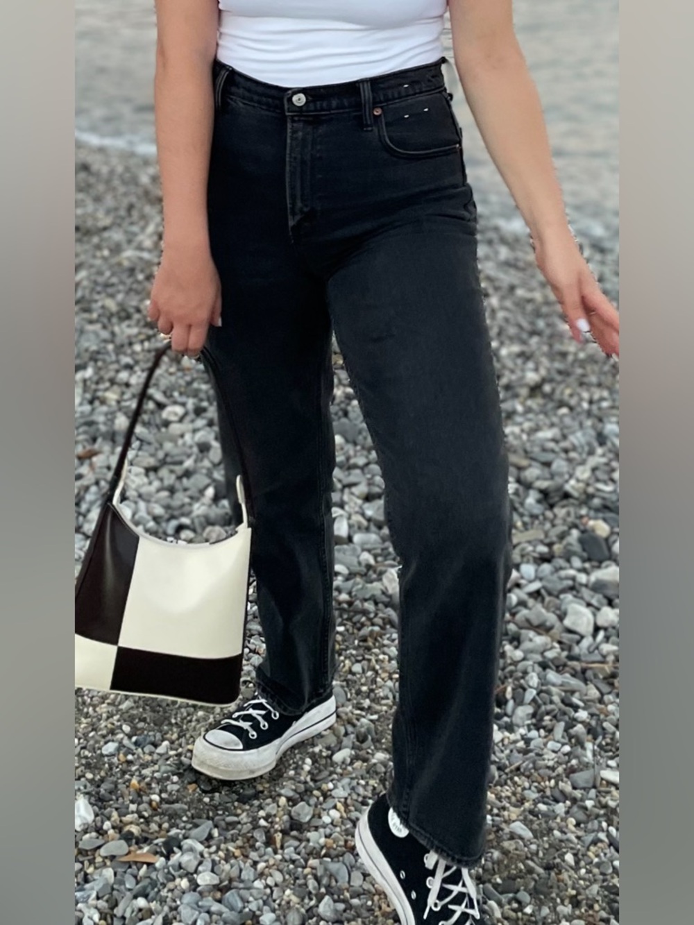 Abercrombie & Fitch 90s Black Straight-Leg Ultra High Rise Jeans